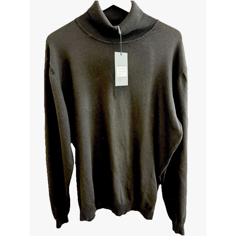 Woman's Black Turtleneck Sweater 2X NWT Soft Knit Classic Pullover